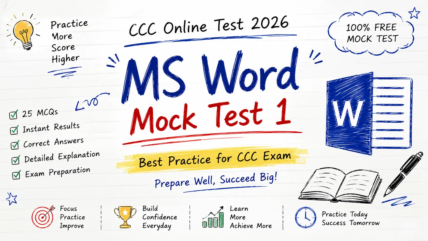 CCC Online Test 2026 – MS Word Mock Test 1